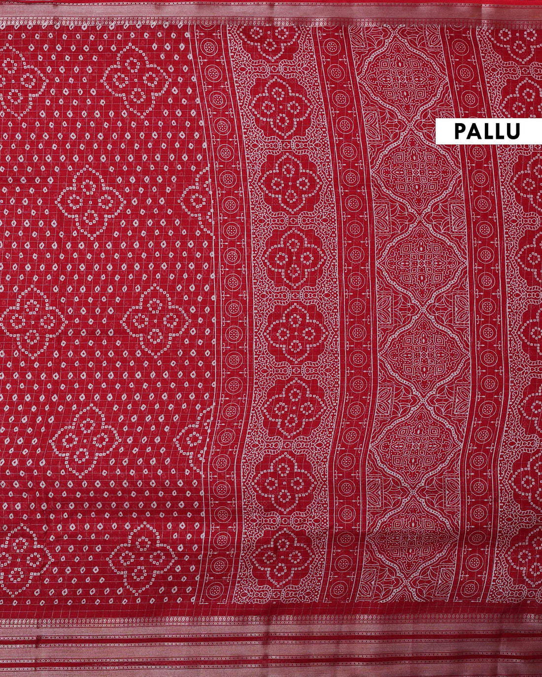 Elegant Dola Silk Saree with Bandhani Print Saree - Red