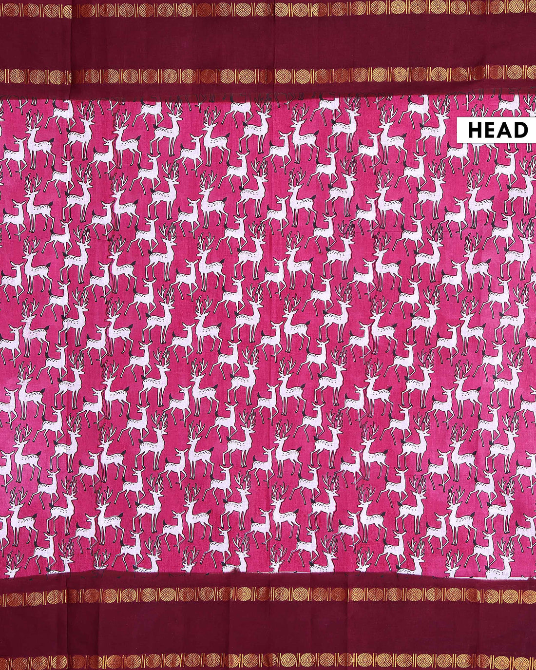 Traditional Sungudi Cotton Saree with Distinctive Animal Pattern and Embellished - Pink