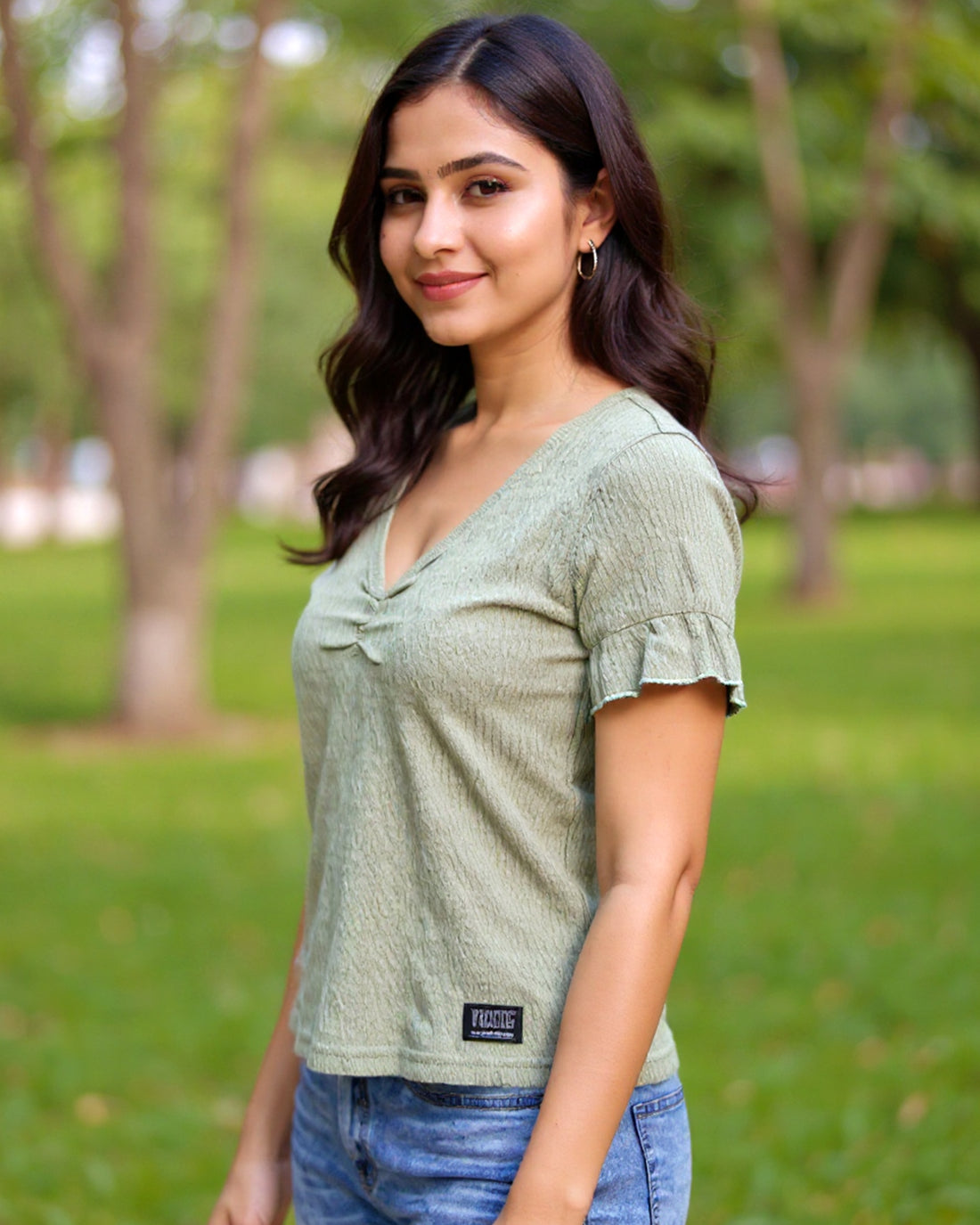 Women Green Colour T-Shirt