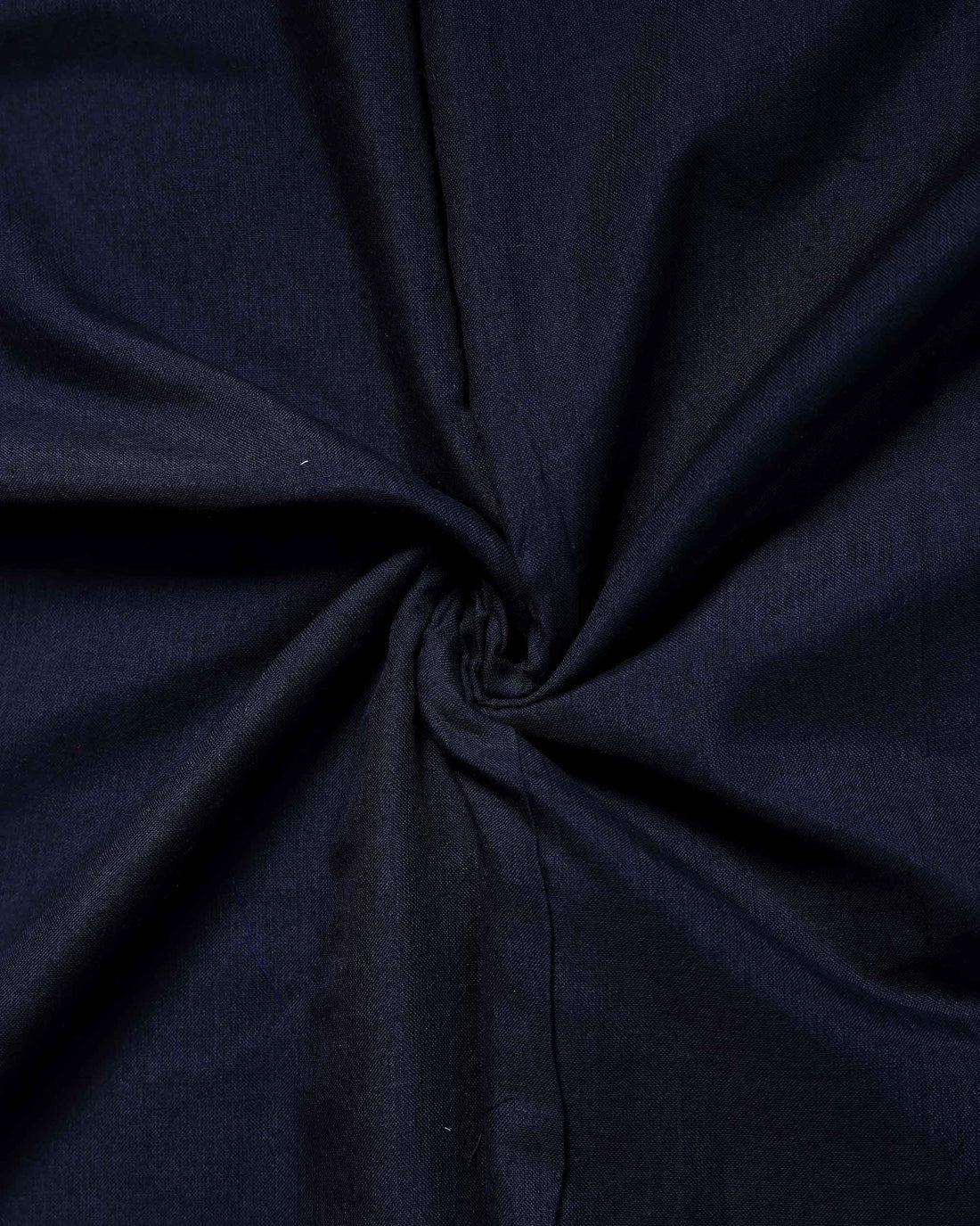 Traditional Handloom Khadi Cotton Saree with Woven Border and Contrast Printed Blouse Piece - Navy Blue