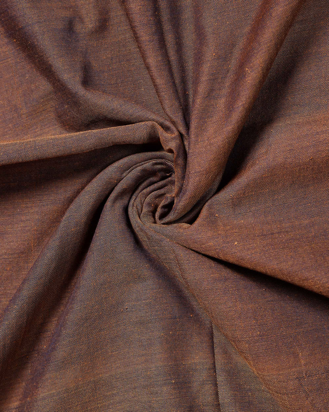 Traditional Khadi Cotton Saree with Woven Border and Contrast Printed Blouse Piece - Dark Brown