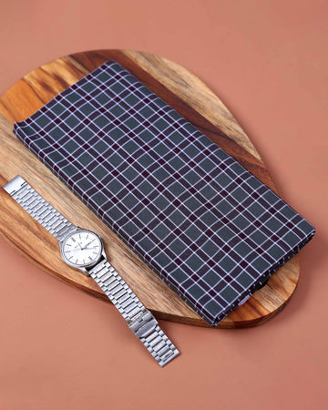 Nandu Brand Men's Premium Cotton Checked 2.20 Meter Stitched Lungi - Multi