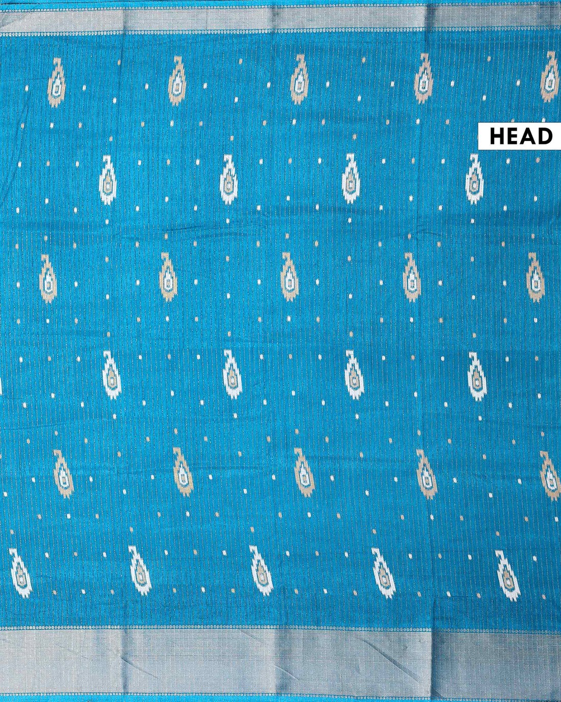 Elegant Dola Silk Saree with All-Over Paisley Butta Motifs and Classic Traditional Zari Woven Border - Blue