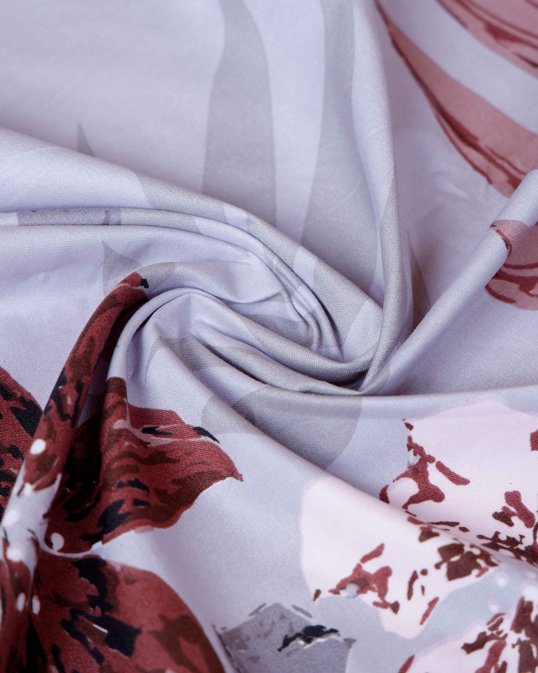 Blossom Serenity Floral Double King Size Bed Cover -  Grey