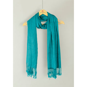 Women's Ribbed Textured Dupatta -  Green