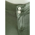 Buy Women Green Pencil Cut  Button Jeans Online