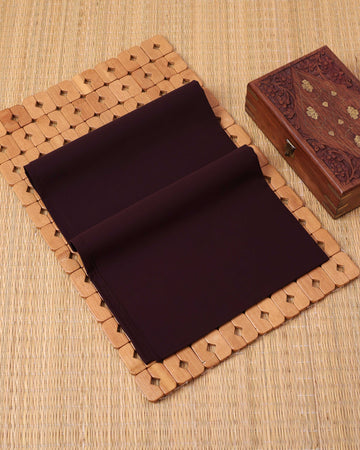 Traditional Women’s Cotton 1 Meter Blouse Material with Smooth Plain Weave - Dark Maroon