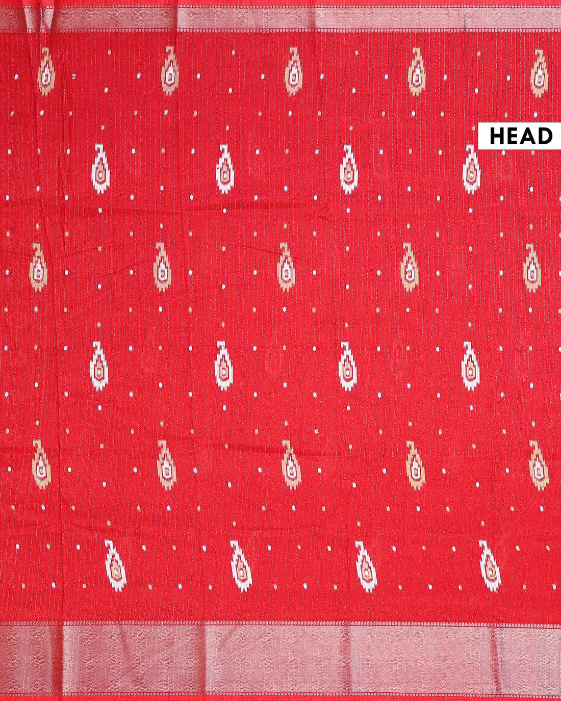 Elegant Dola Silk Saree with All-Over Paisley Butta Motifs and Classic Traditional Zari Woven Border - Red