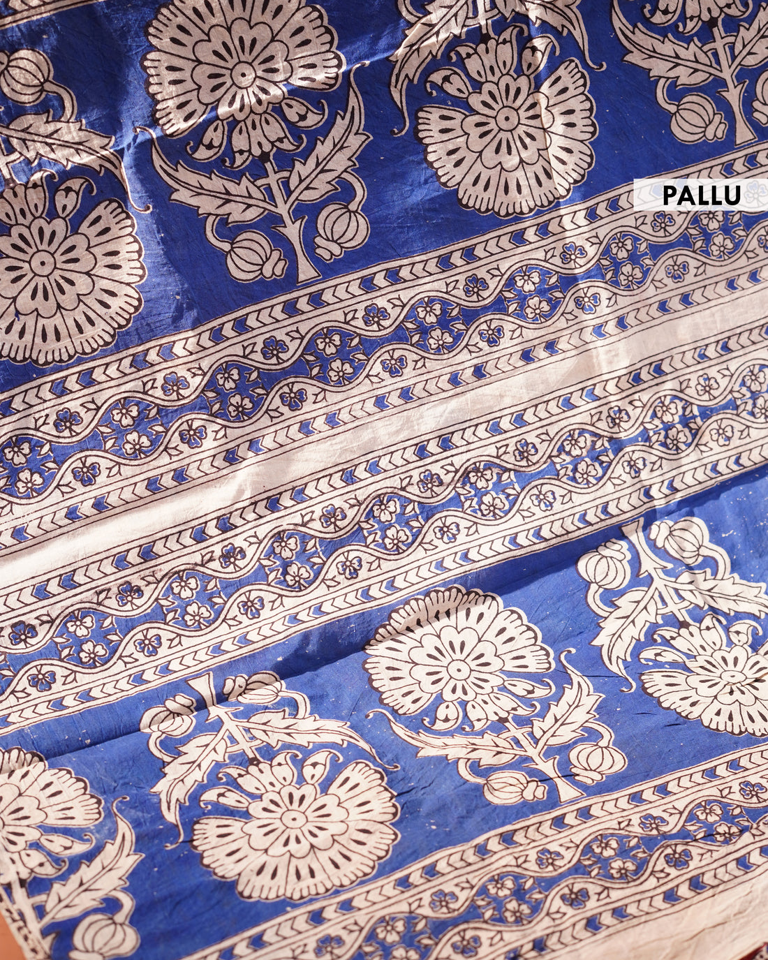 Cotton Kalamkari Printed Saree - Orange