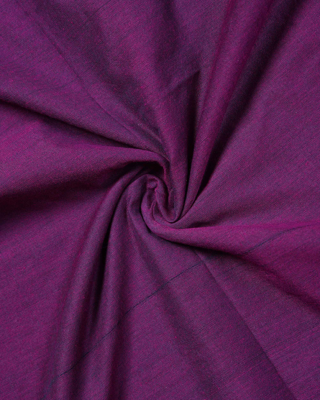 Handloom Traditional Khadi Cotton Saree with Woven Border and Contrast Printed Blouse Piece - Purple