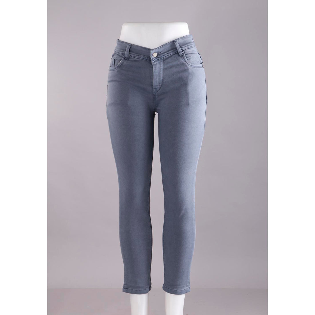 Women Grey Pencil Cut Jeans