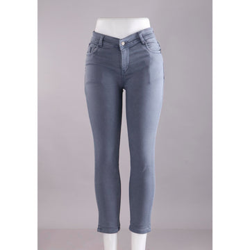 Women Grey Pencil Cut Jeans