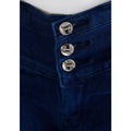 Buy Women Blue Pencil Cut  Button Jeans Online