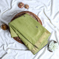 Banana Pith Saree With Elegant Gold Zari Border