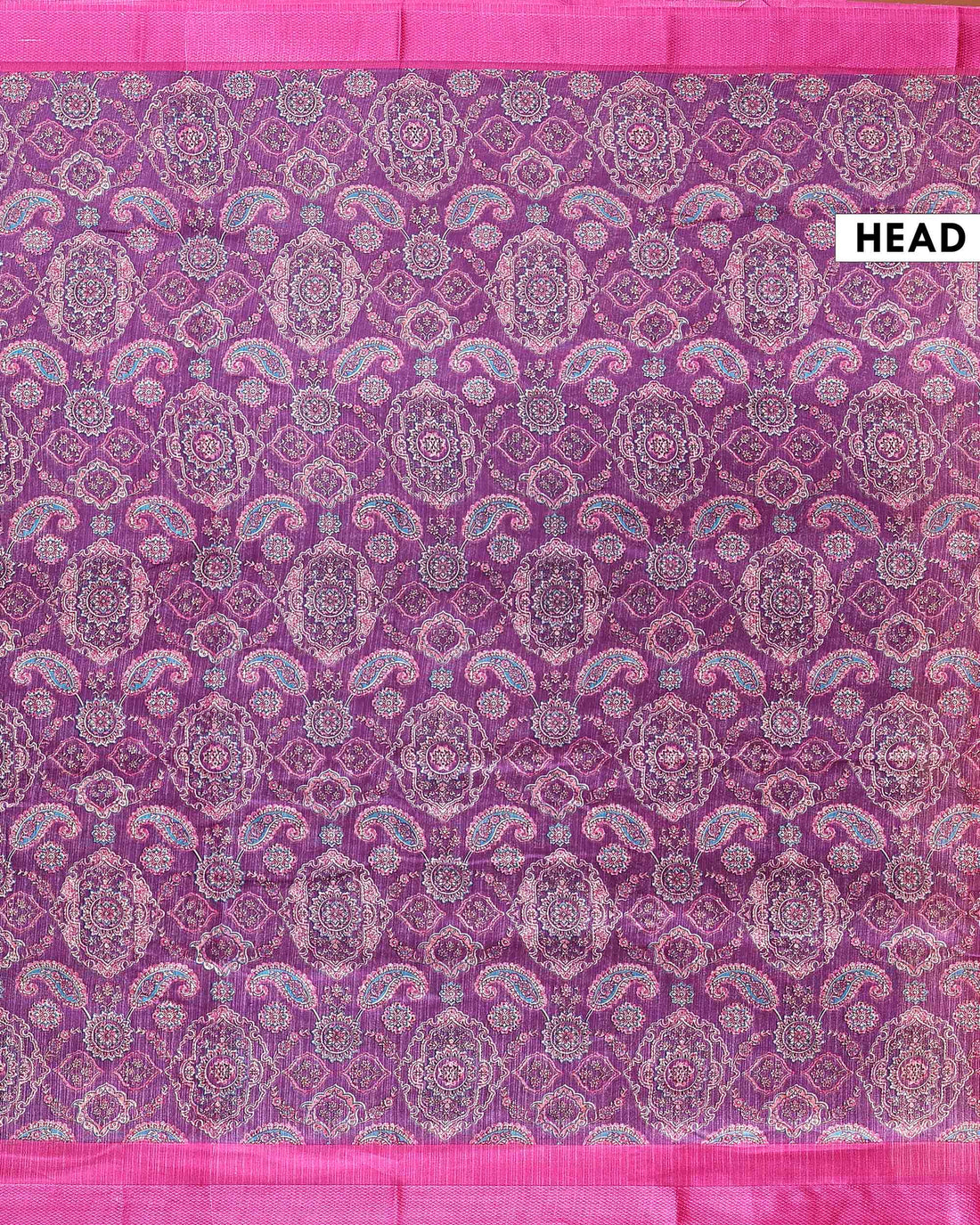 Elegant Georgette Printed Saree With Floral Motifs and a Plain Border - Purple