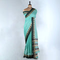 Blue Mangalagiri Cotton Saree for Women | Festive Summer Collection | Jeyachandran - Full View