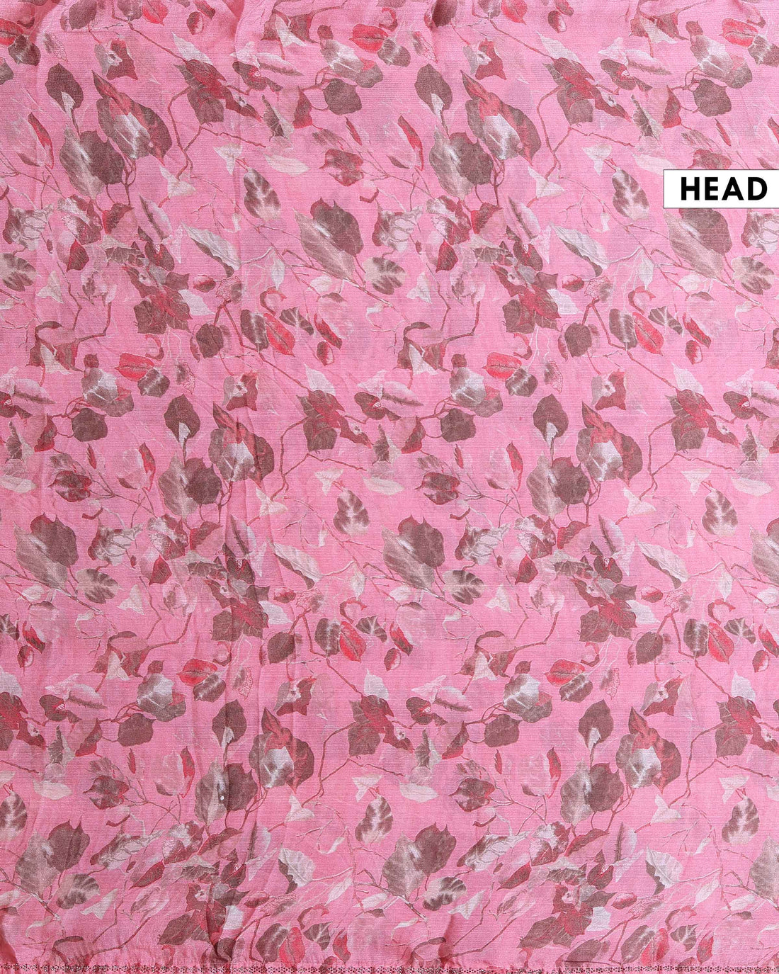 Elegant Georgette Saree with Abstract Floral Print and Delicate Embellished Border - Pink