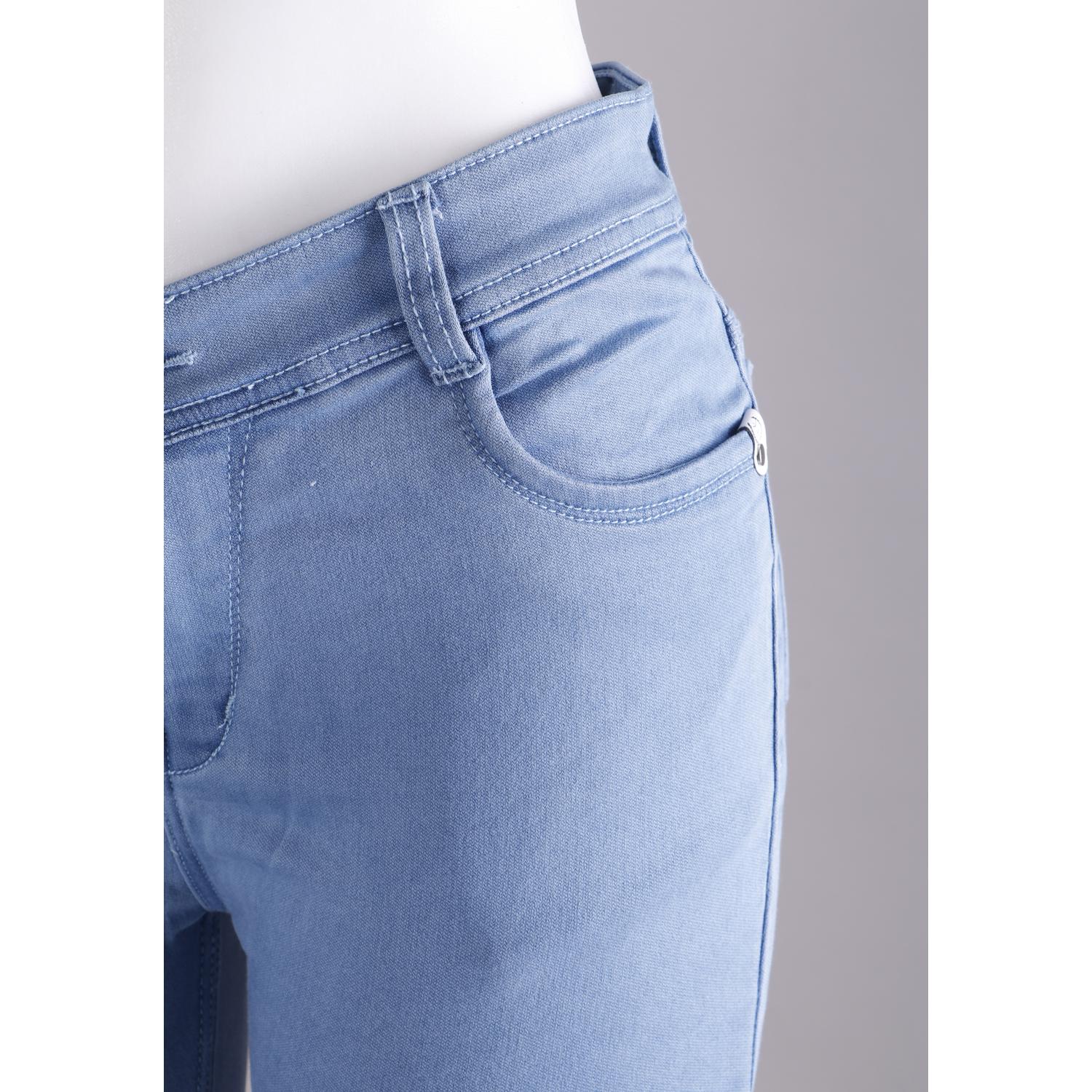 Buy Women Blue Pencil Cut Jeans Online