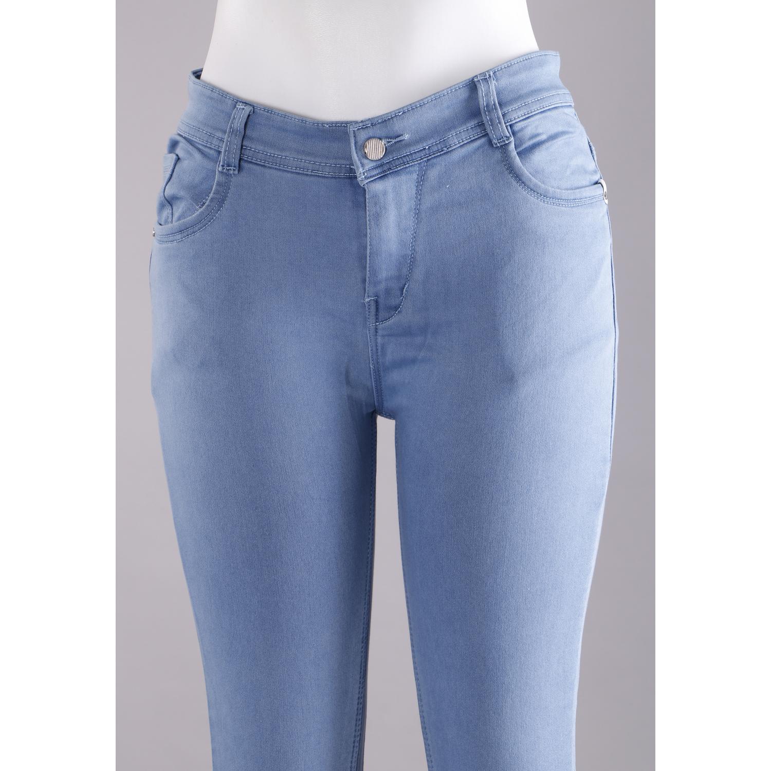 Shop Women Blue Pencil Cut Jeans Online