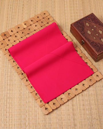Traditional Women’s Cotton 1 Meter Blouse Material with Smooth Plain Weave - Dark Pink
