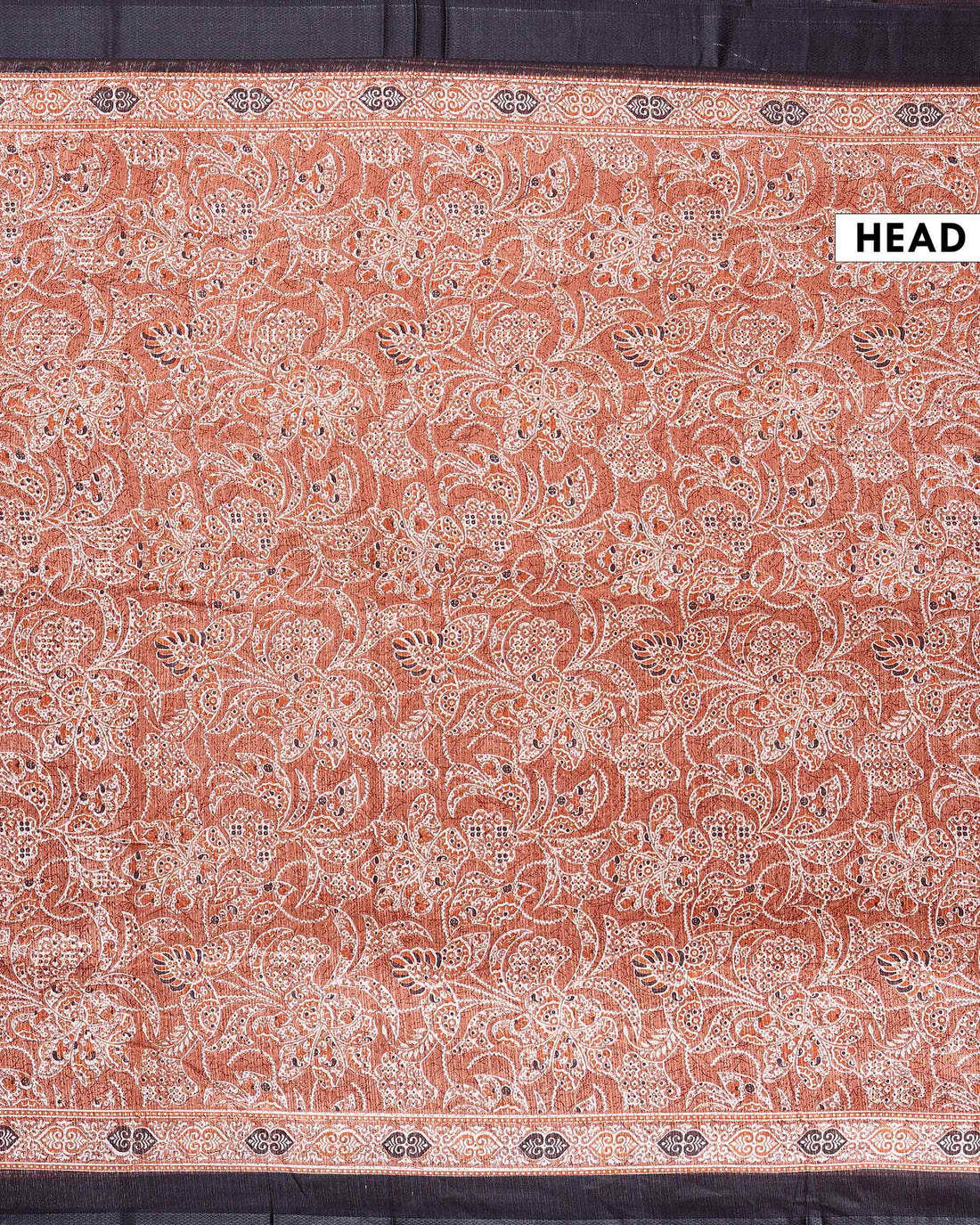 Elegant Georgette Printed Saree With Floral Motifs and a Plain Border - Beige