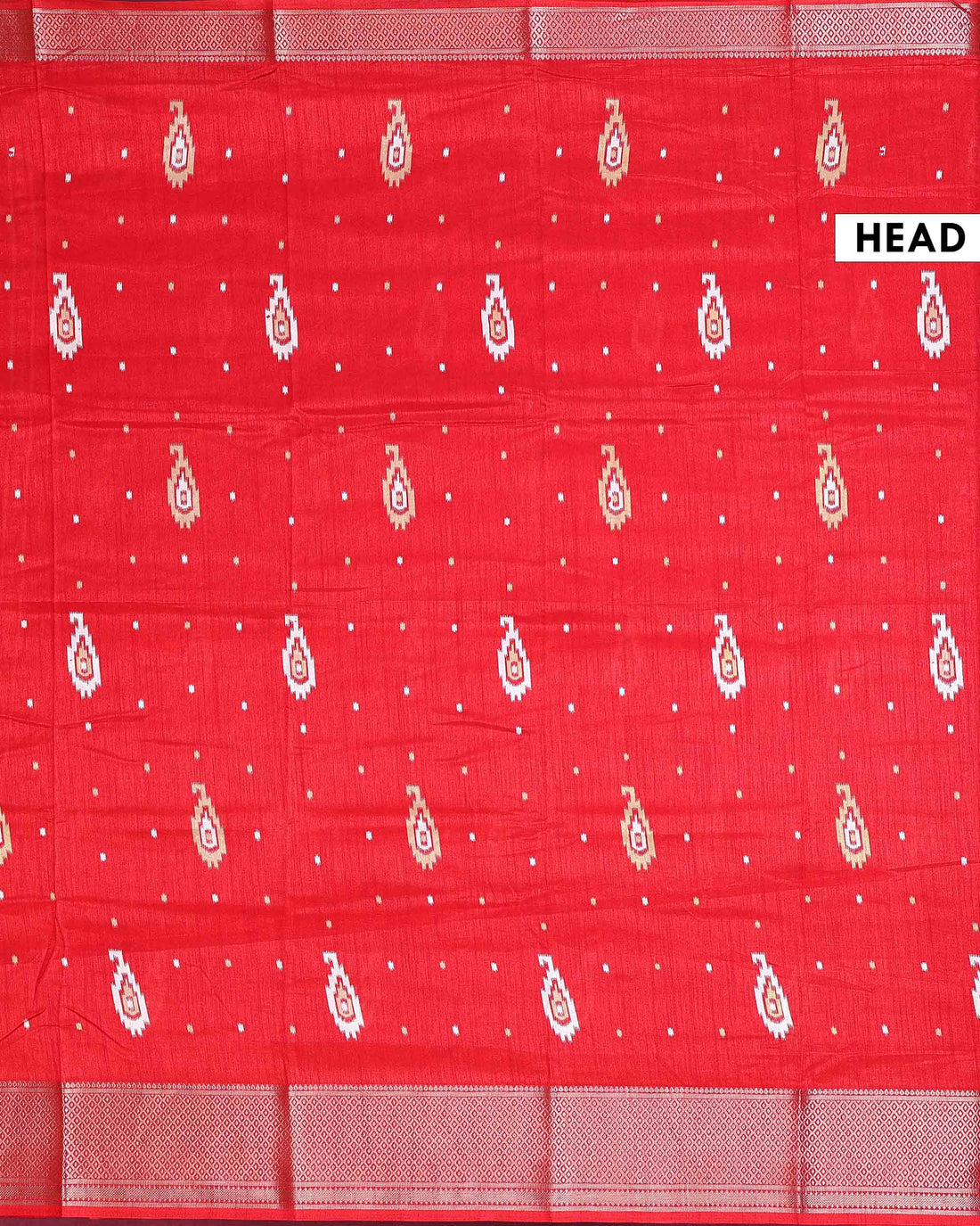 Elegant Dola Silk Saree with Subtle Traditional Butta Motifs and Rich Zari Woven Border - Red