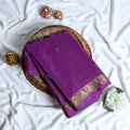 Banana Pith Saree With Elegant Gold Zari Border