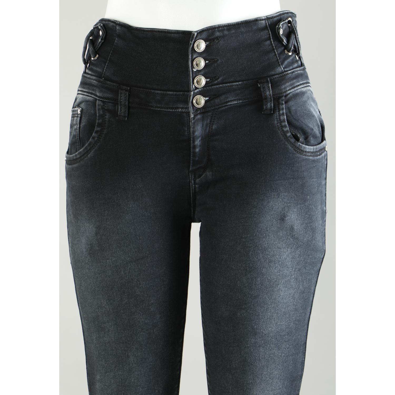 Shop Women Black Pencil Cut  Button Jeans Online