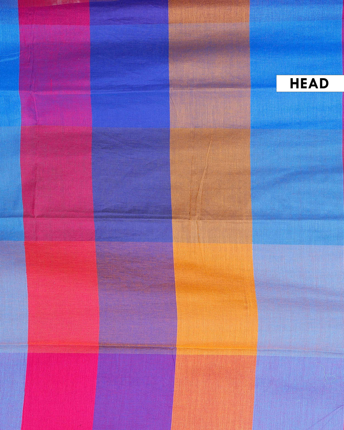 Handwoven Mul Mul Cotton Saree with Bold Striped Pattern and Tassel Detailing - Multi