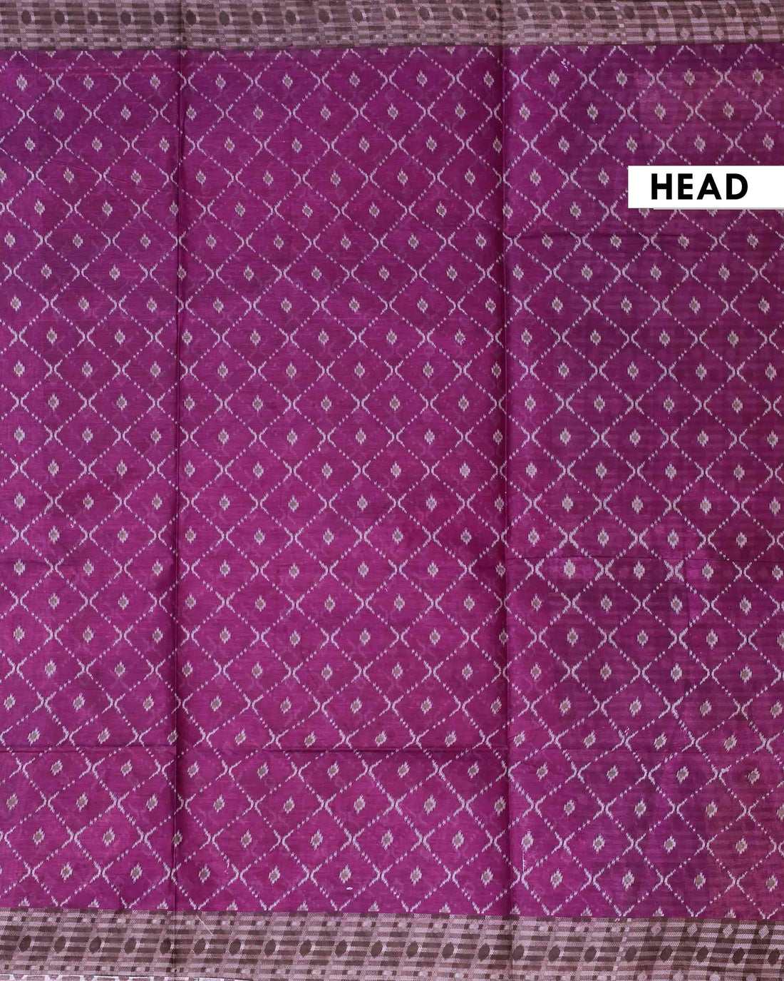 All-Over Floral Printed Voile Saree with Intricate Contrast Border – Purple