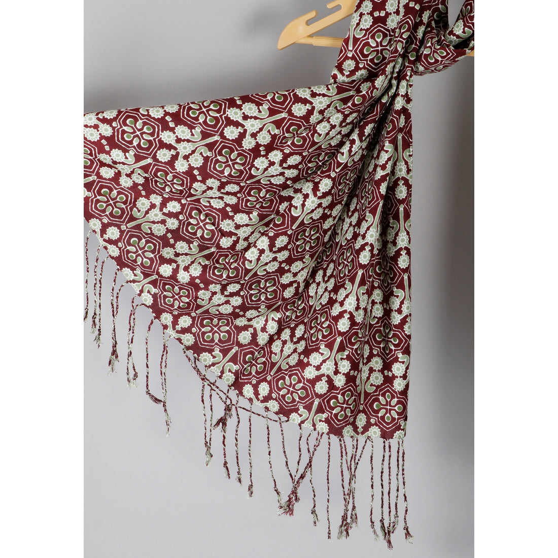 Maroon Colour Printed Stole