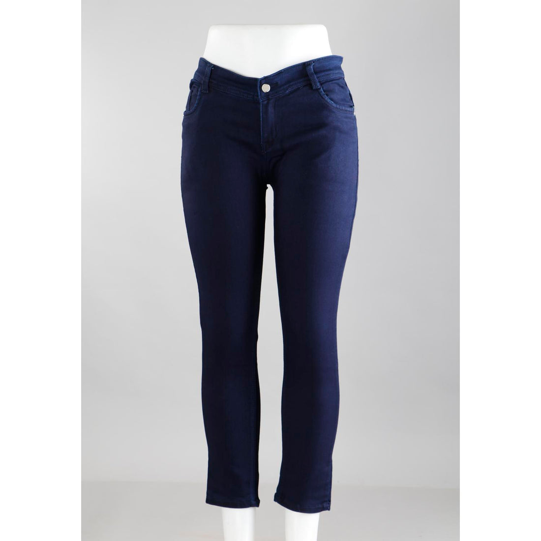 Women Navy Blue Pencil Cut Jeans
