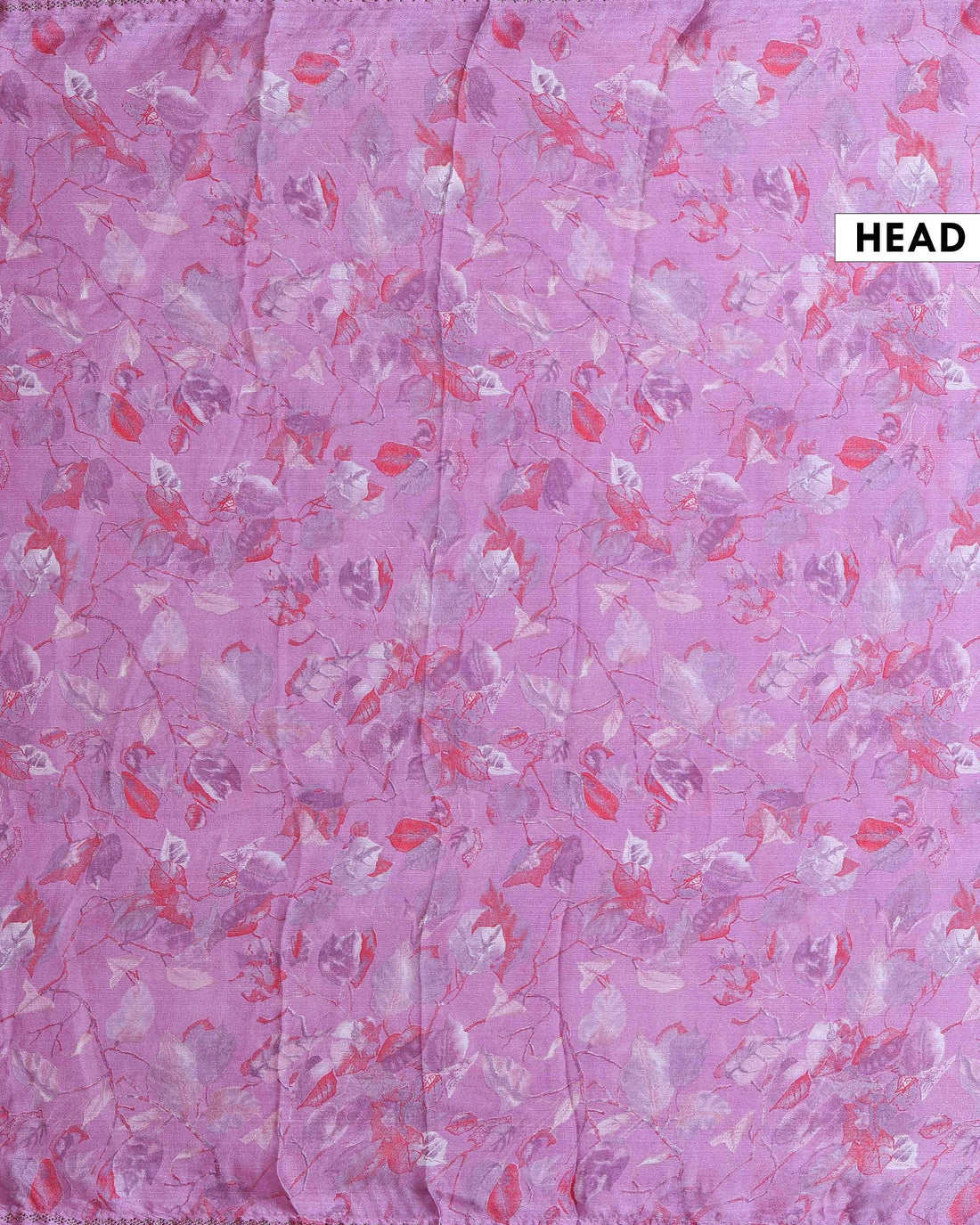 Elegant Georgette Saree with Abstract Floral Print and Delicate Embellished Border - Lavender