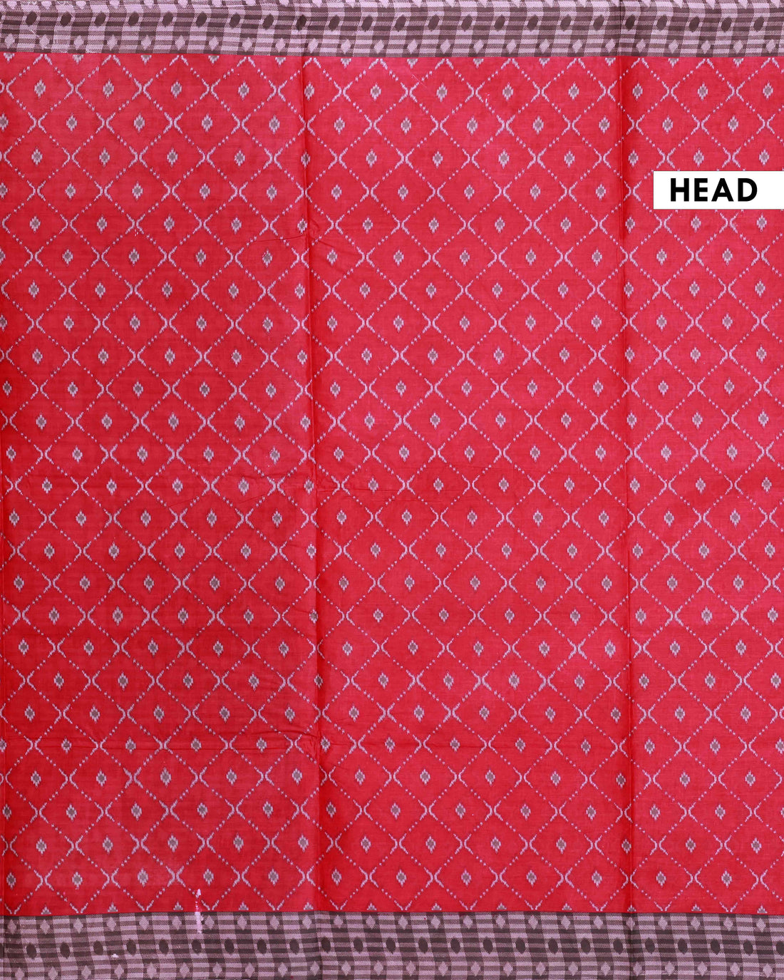 All-Over Floral Printed Voile Saree with Intricate Contrast Border – Red