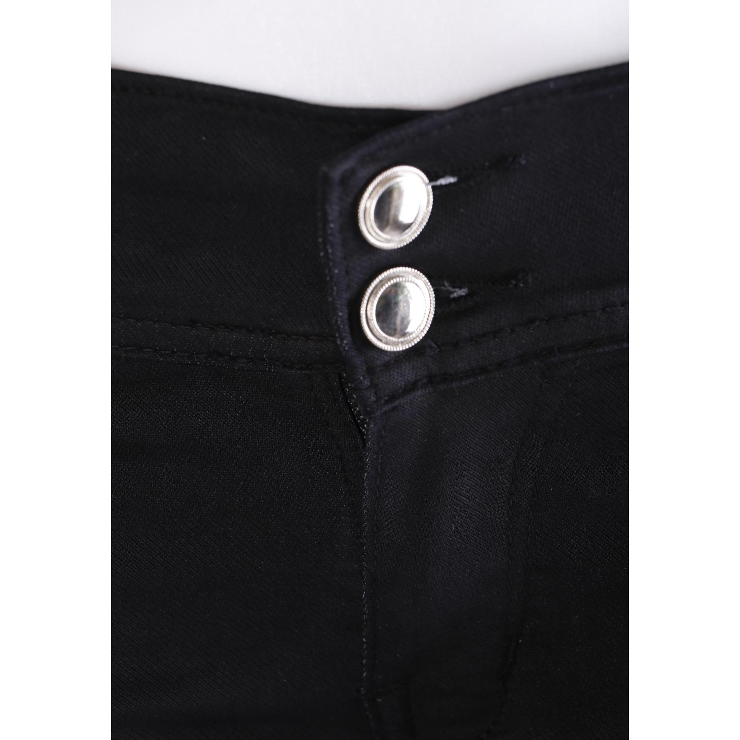 Buy Women Black Pencil Cut  Button Jeans Online