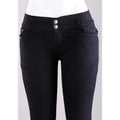 Shop Women Black Pencil Cut  Button Jeans Online