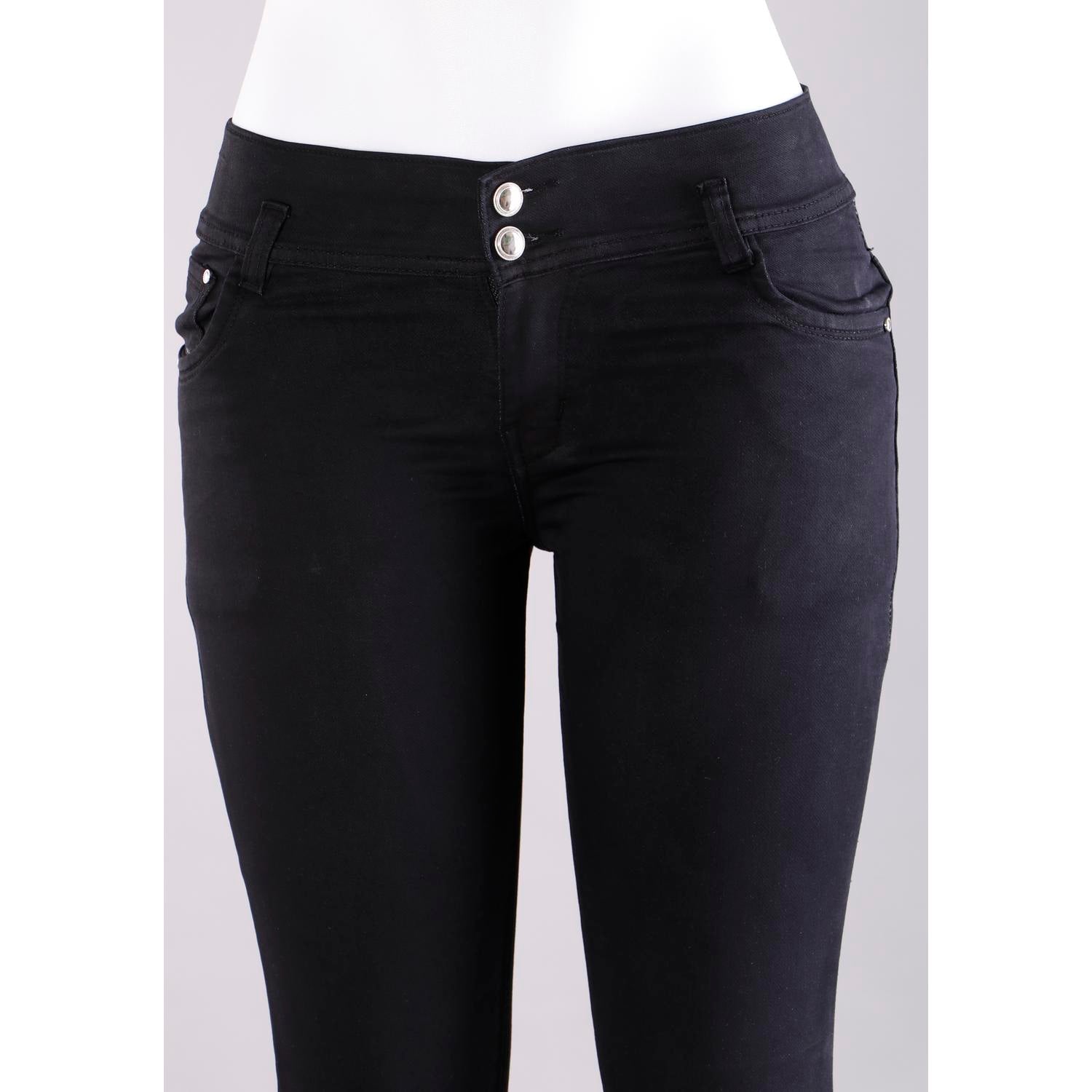 Shop Women Black Pencil Cut  Button Jeans Online