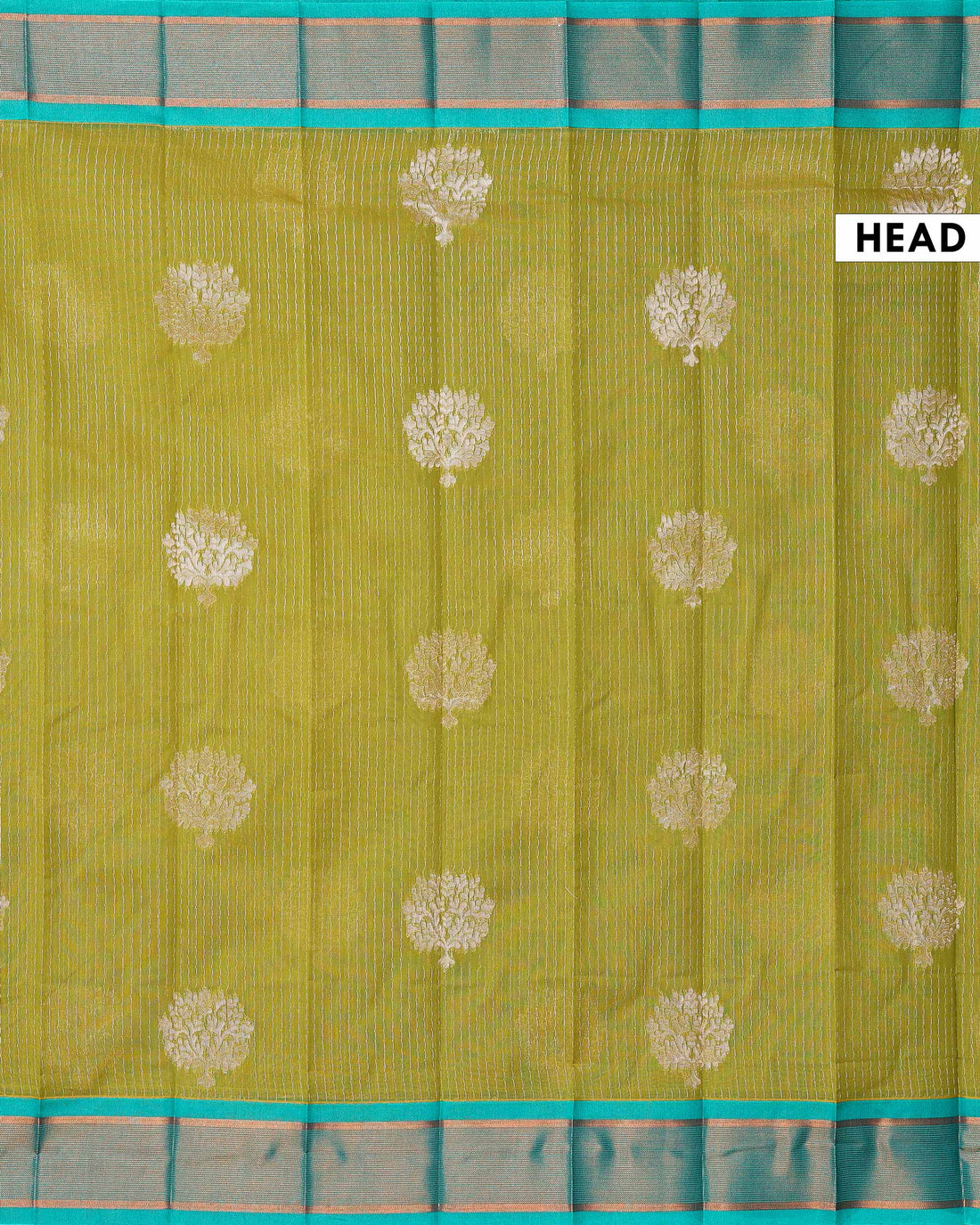 Elegant Elampillai Handloom Silk Cotton Saree with Contrast Zari Border and Intricate Weave - Green