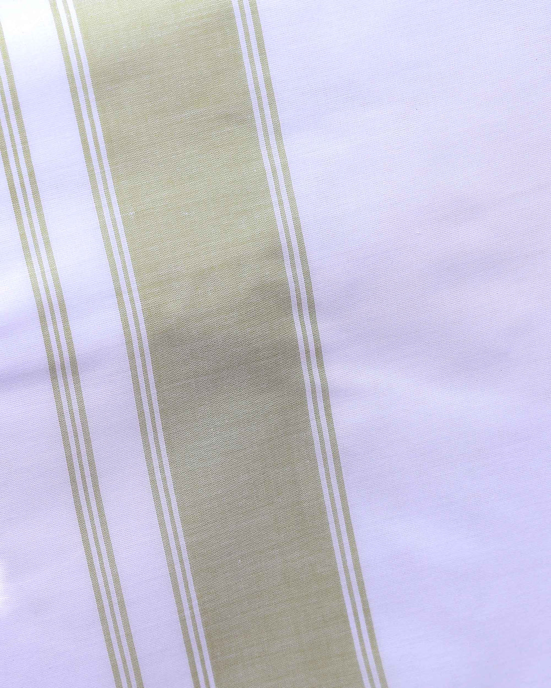 Traditional Men’s Handloom Cotton Dhoti  9*5 Meter with Elegant Green Border - White