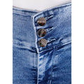 Buy Women Blue Pencil Cut  Button Jeans Online