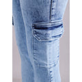 Buy Women Blue Jogger Cargo Jeans