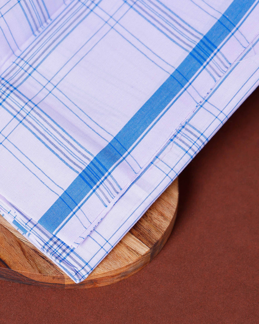 999 Brand Men's Premium Cotton Striped Lungi Stitched - White