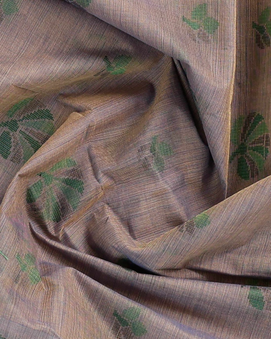 Purple Printed Bengal Cotton Saree