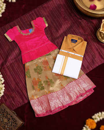 Festive Special Dad & Daughter Ethnic Wear Combo with Traditional Designs