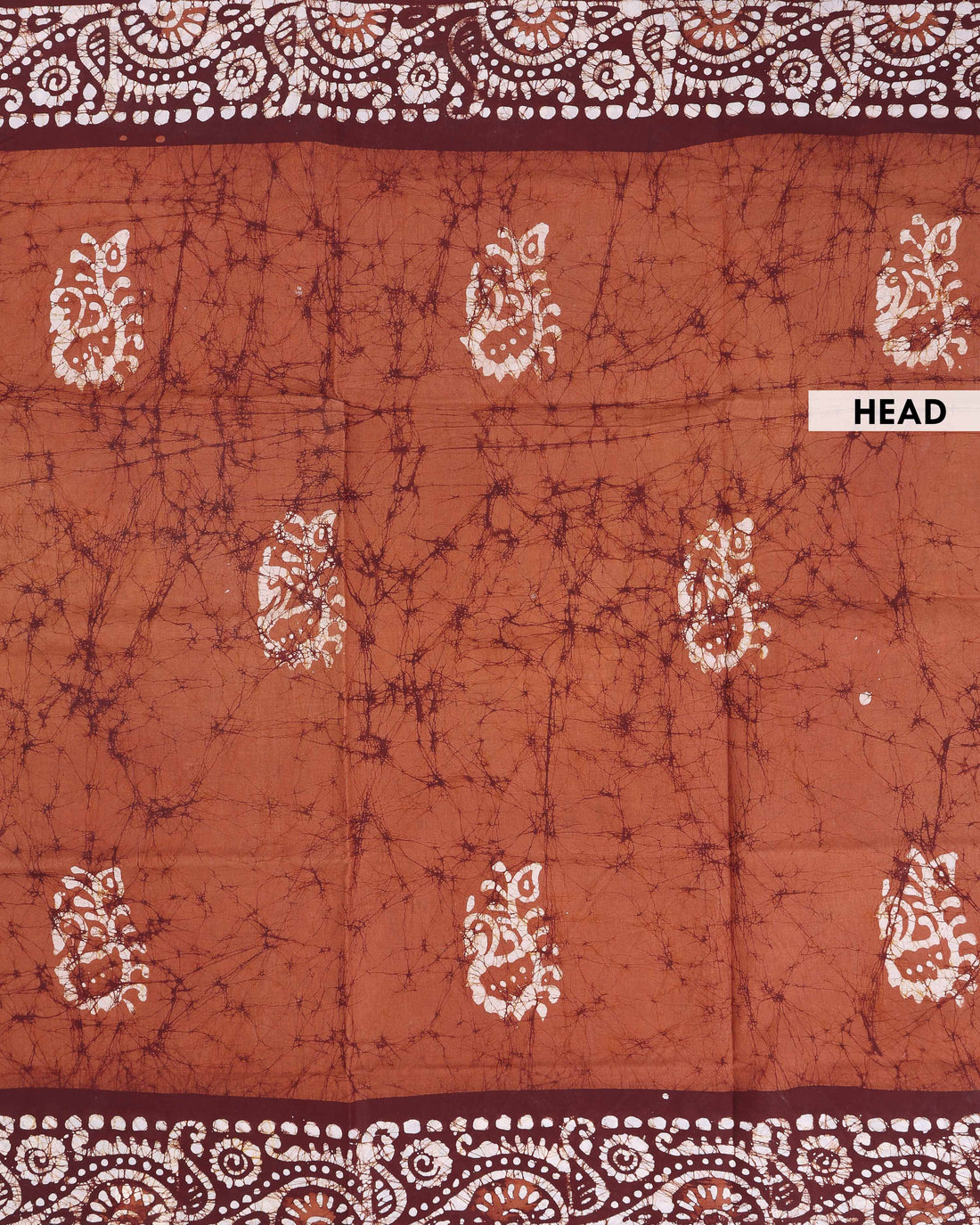 Classic Sungudi Cotton Saree With Printed Design - Brown