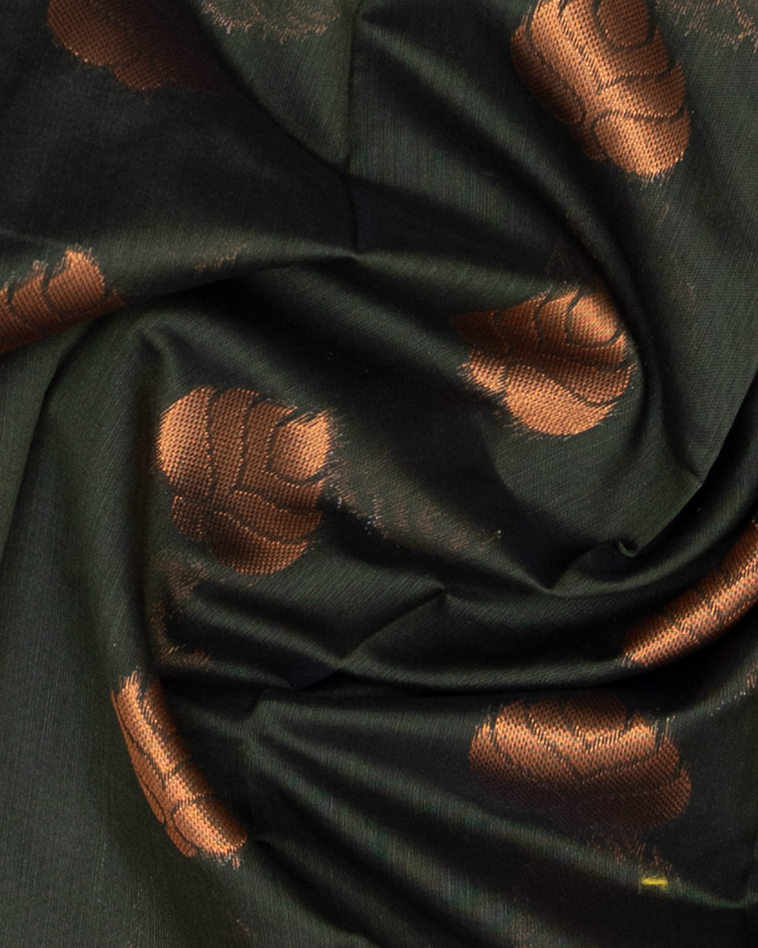 Dark Green Color Silk Cotton Saree