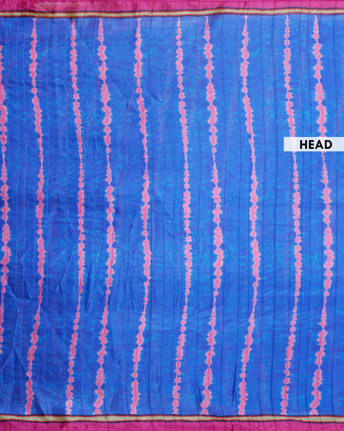 Elegant Semi Tussar Silk Saree with Intricate Nature-Inspired Patterns and Textured Stripes - Blue