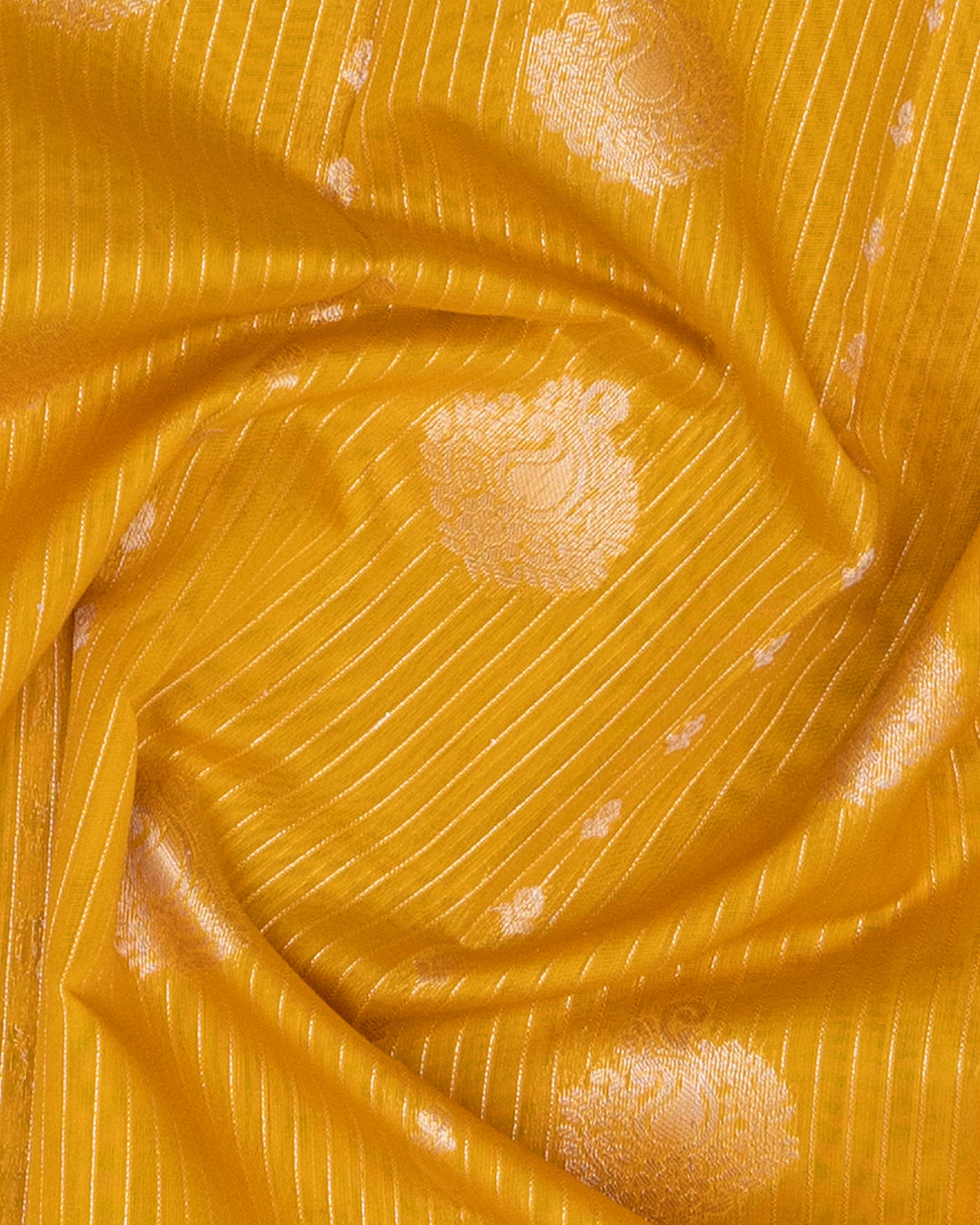 Orange Color Silk Cotton Saree