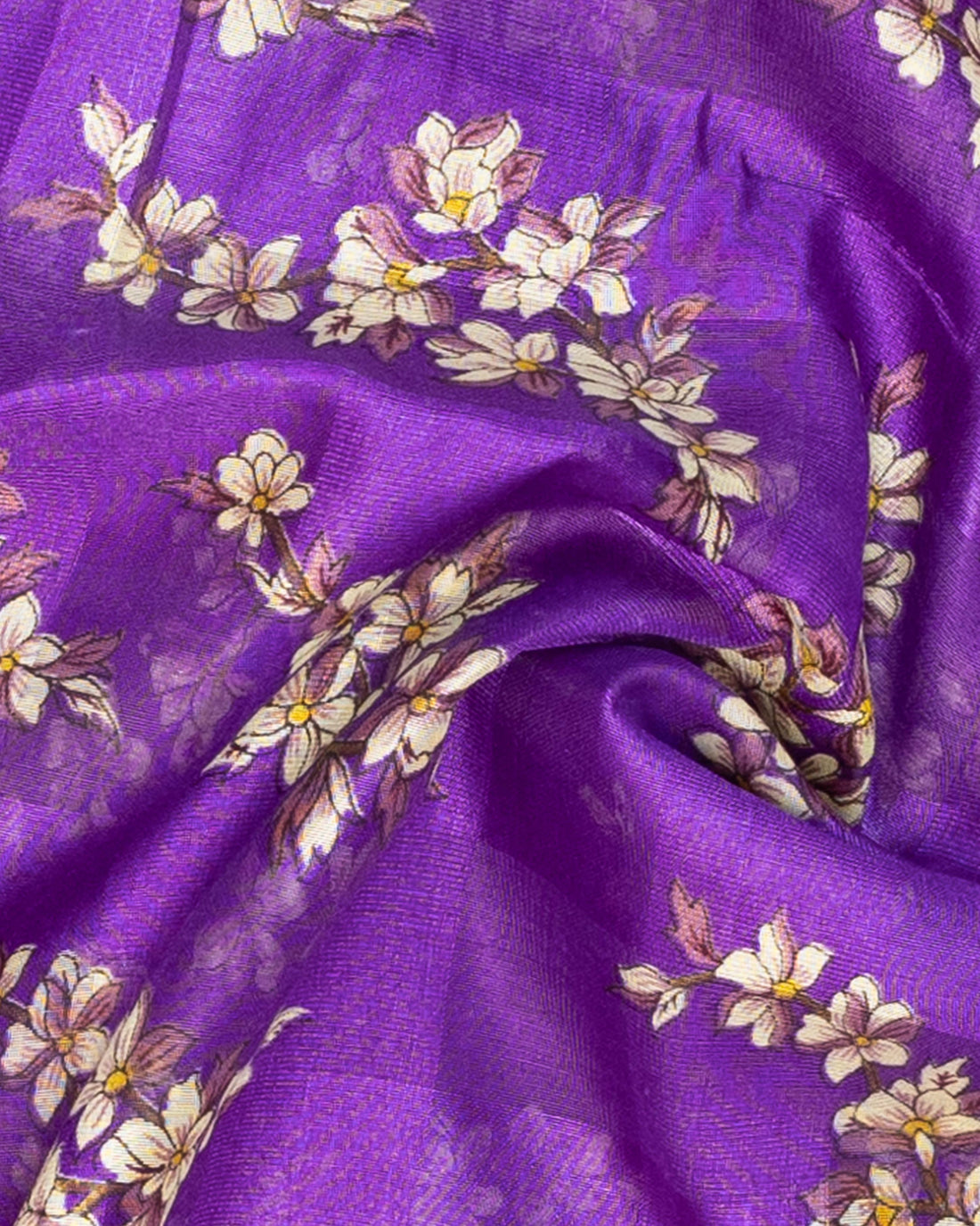 Violet Colour Cotton Saree