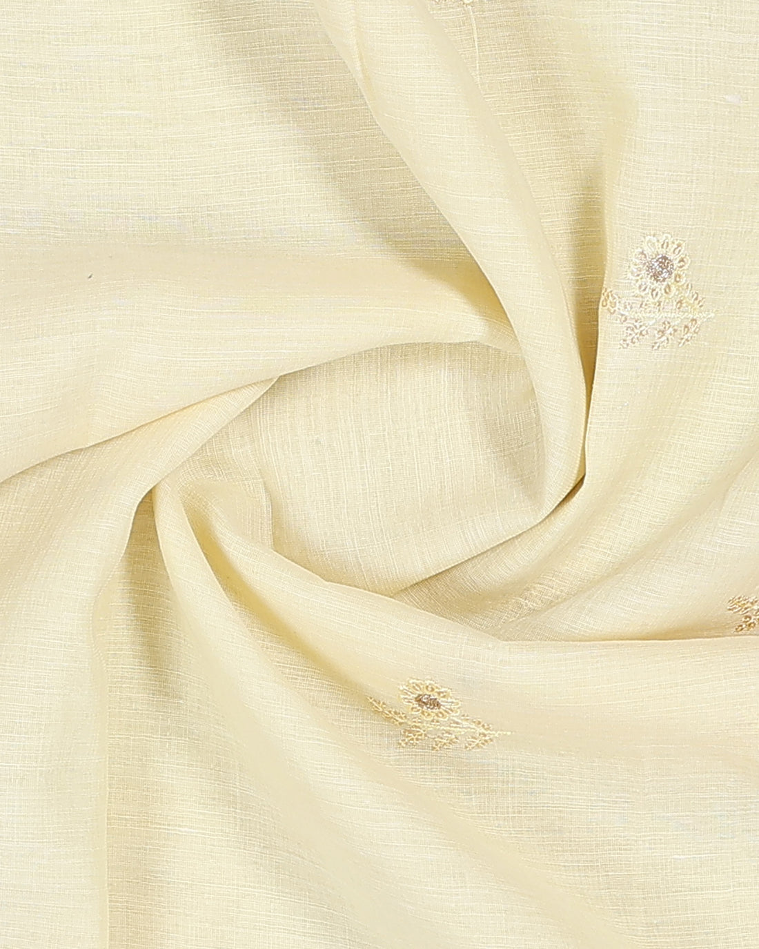 Yellow Color Linen Cotton Saree